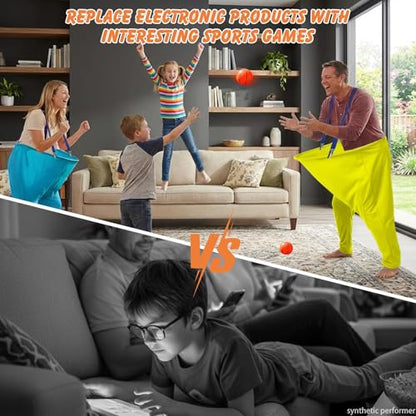 Granny Pants Yard Game Set for Adults - with Thickened Upgraded Bouncy Balls, Straps & Game Manual, Fun Outdoor Party Games for Family Backyard Gatherings（2pcs/4pcs） - size: 4PCS