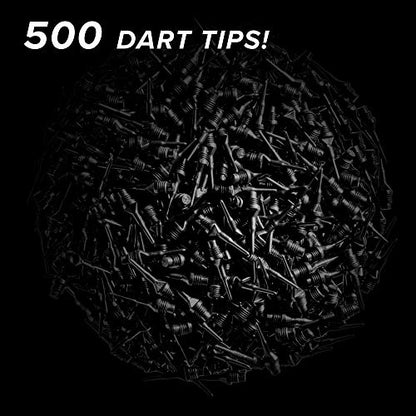 Viper Dart Accessory: Tufflex II 1/4" Thread Soft Tip Dart Points, Black (100 and 500 Packs) - size: 500 Pack