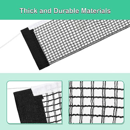 uxcell Retractable Ping Pong Net for Any Table, Portable Table Tennis Net Replacement, Folding 68" Nylon String Tension Ping Pong Table Net for Indoor Outdoor, 1 Pack Black