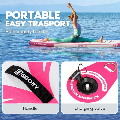 Inflatable Paddle Board,Stand Up Paddle Board Set, Extra Wide SUP Board with Removable Fin, Floating Paddle, Hand Pump, Waterproof Phone Pouch,Traveling Board - color: TT pink /Kayak Seat