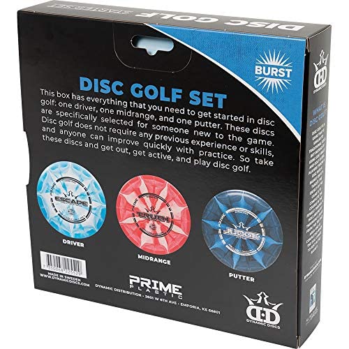 Dynamic Discs Trooper Disc Golf Backpack Starter Set | Prime Disc Golf Set of 3 – Judge, Truth & Escape | Prime Burst Base Plastic | Ideal for Beginners & Recreational Players - color: Black