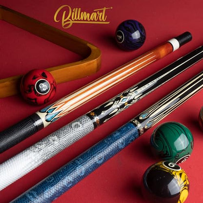 Billmart Pool Cue Stick, Low Deflection Shaft Billiard Cue Sticks with Hard Case, 13mm Pool Table Sticks Queue, 19-21 oz Professional Pool Stick - color: BM-PRO03, size: 21 ounce