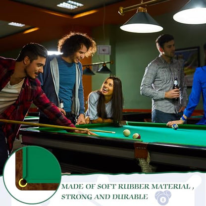 Mixweer Billiard Cloth for 8 ft Pool Table Pre Cut Felt with 6 Cloth Strips and 6 Pool Table Rubber Bumpers for Bars, Clubs, Hotels Replacement - color: Green