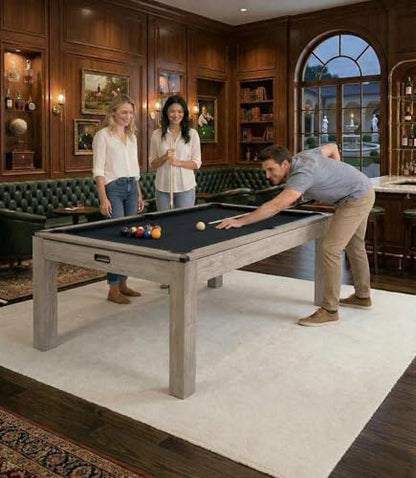 7 FT Pool Table, Complete Set - color: Black