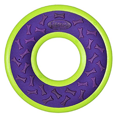 Hero Outer Armor, Fetch Ring Dog Toy, Floats & Squeaks, Purple - style: Ring - Purple