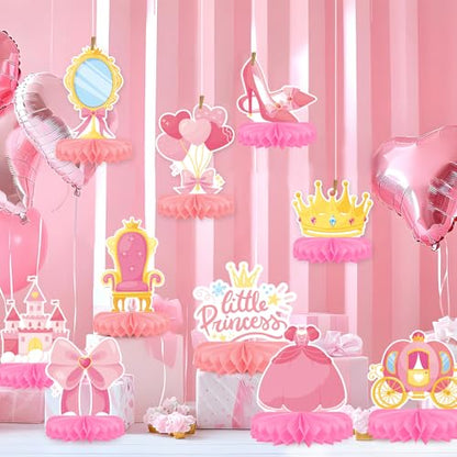 Princess Birthday Party Supplies - Princess Themed Honeycomb Centerpiece ，Table Decorations for Princess Themed Birthday Party Decorations - style: Princess