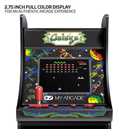 My Arcade Micro Player Mini Arcade Machine: Galaga Video Game, Fully Playable, 6.75 Inch Collectible, Color Display, Speaker, Volume Buttons, Headphone Jack - Electronic Games - style: Galaga