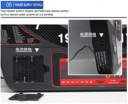 Electronic Dart Board, Electronic Dartboard, 19” Digital Soft Tip Dart Boards with 50 Games and 704 Variants & LED Displays Scoreboard, Easy to Use Button Interface, for Children and Adults