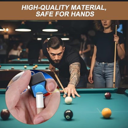 2 in 1Pool Chalk Holder, Square Pool Cue Chalk Holder and Cue Tip Pricker, 2 in 1 Billiards Accessories, Portable, Lightweight, Made of Wood and ABS