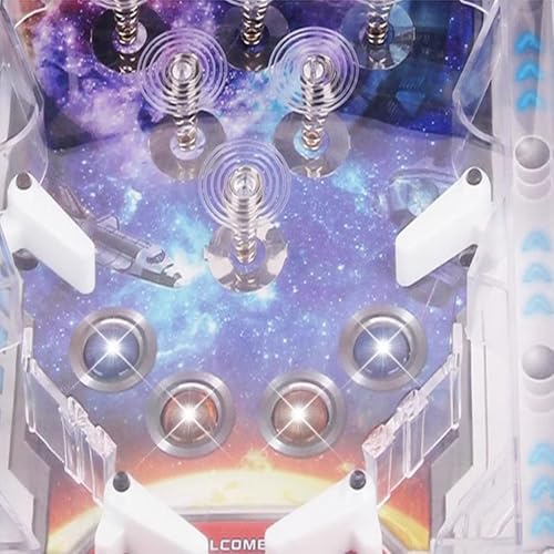 Tabletop Pinball Machine Retro Electronic Pinball Ball Shooting Game Children's Electronic Pinballs Game Machine Toy with Lights and Sounds