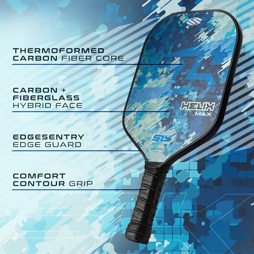 Selkirk Sport SLK Helix Pro Pickleball Paddle | Carbon Fiber & Fiberglass - color: Camo Glitch