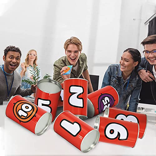 JOYIN 13 Pcs Carnival Party Bean Bag Toss Game, Sturdy Knockdown Can, Birthday Easter Party, Family, Best Outdoor and Indoor Games, Easter Egg Hunt for Classroom Gifts (Number Style) - style: Number