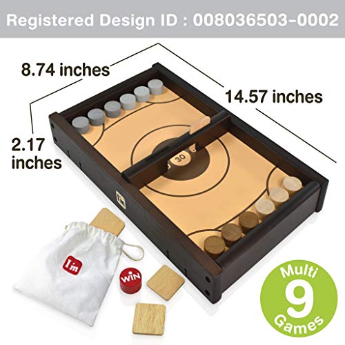 Shooz n TOZZ: Wooden Multi Tabletop Indoor Portable Board Games for Kids and Family - style: SHOOZ n TOZZ Standard