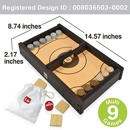 Shooz n TOZZ: Wooden Multi Tabletop Indoor Portable Board Games for Kids and Family - style: SHOOZ n TOZZ Standard