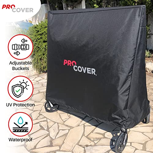 Professionnal Ping Pong Table Cover. Premium Quality. Ultra-Resistant and Waterproof for Outdoor and Indoor use. Oxford 600D strong fabric. Universal tennis table cover. ProCover