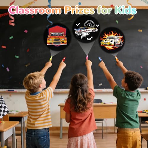 36 Pack Race Car Party Favors LED Finger Lights, Lightning Racing Inspired Birthday Party Goodie Bag Stuffers, Classroom Treasure Box Rewards, Party Supplies for Boys & Girls - style: Race Car