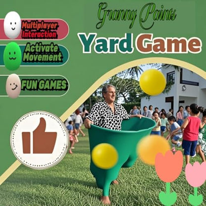 Granny Pants Yard Game, 8/16 Elastic Balls+Pump, Backyard Parties and Field Day，Tailgate & Backyard Lawn Games for BBQ, Camping, Team Building Events - color: GREEN+PINK+YELLOW+BIUE