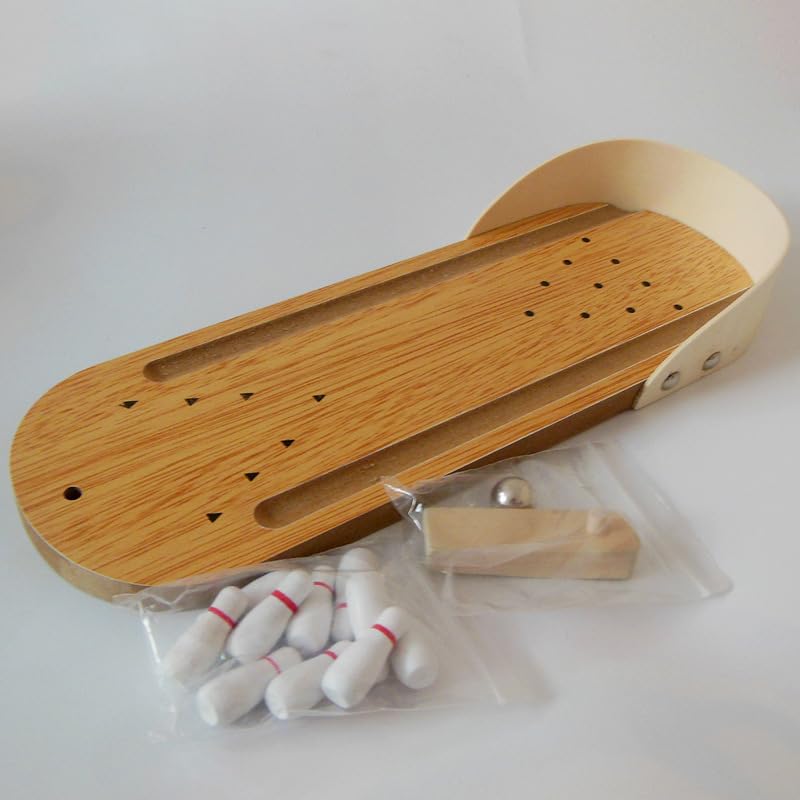 Entertainment Mini Desktop Bowling Game Set Wooden Tabletop Bowling Game Desktop Bowling Toy Home Bowling Gift for Adult Antistress Family Fun Party Toys