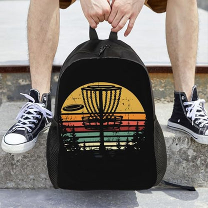 Disc Golf American Backpacks For Men Women Book Bag Travel Hiking Camping Work Lightweight - color: Ye27