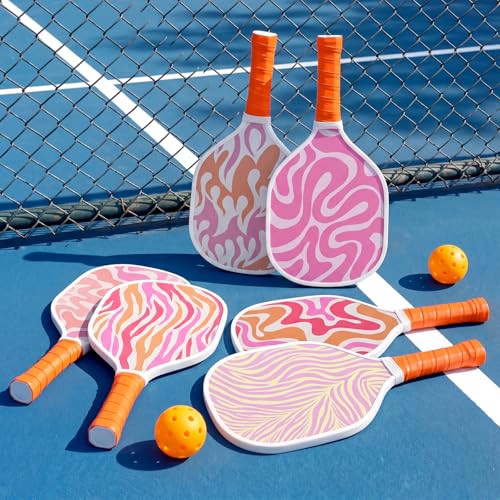 Wood Paddleball Racket Set PE Equipment for Elementary School Paddle Ball Racket with Non Slip Grip Physical Education Class Equipment for Men Women - size: Retro