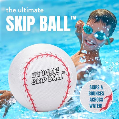 Activ Life The Ultimate Water Skip Balls, Water Bouncing Ball for Swimming Pool, Beach Toys for Friends, Family, Kids and Adults - style: Baseballs