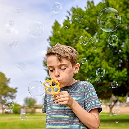JOYIN Big Bubble Wands Set Bulk for Kids Summer Outdoor Toy Game Activity Party Favors, 18 Pcs Giant Bubble Maker with Tray, 12" Large, 6 Pcs Solution Suitable for All Age People - style: Assorted