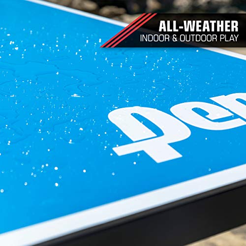 Penn Acadia All-Weather Outdoor-Indoor Table Tennis Table, Professional Quality, Competition Grade Net, 10 Minute Easy Set Up – Ping Pong Table with Playback Mode - perfect for family game room