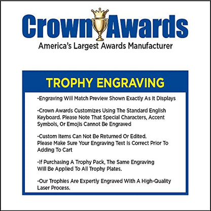 Crown Awards 6" Disc Golf Basket with Disc Trophy On Luxury Black Base