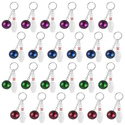 AUEAR, Bowling Pin Keychain Sport Keychain for Backpack DIY Craft Accesories - size: 8 Pack