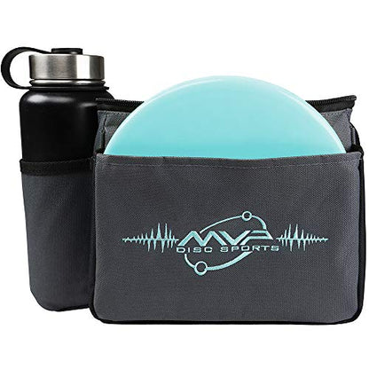 MVP Disc Sports Cell Disc Golf Starter Bag (Choose Your Favorite Color) - color: Gray/Aqua