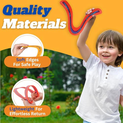 Liberty Imports 6 PCS Flying Ring Combo Pack Sports Plastic Pro Discs, Rings and Boomerangs - Lightweight Sports Outdoor Games Toys for Kids and Adults