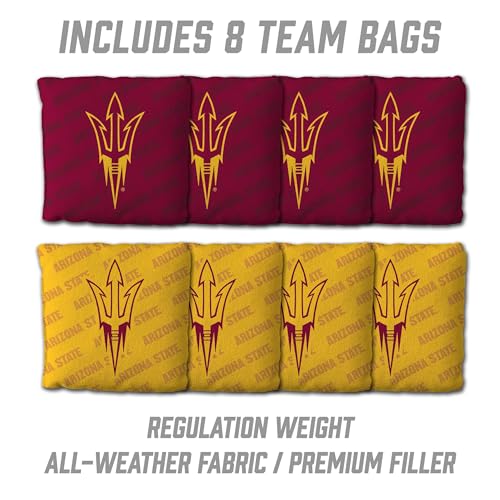 YouTheFan NCAA 2' x 4' Slogan Series Professional Wood Cornhole Game with Logo Bags - color: Arizona State Sun Devils