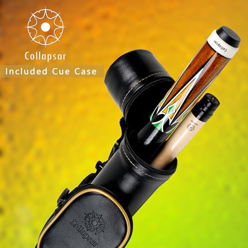 Collapsar CA Pool Stick with 1X1 Hard Case,58" Maple Professional Billiard Cue Stick,19-21 oz Pool Cue Set - color: CA010+Joint Protector+Hard Case, size: 20 ounce