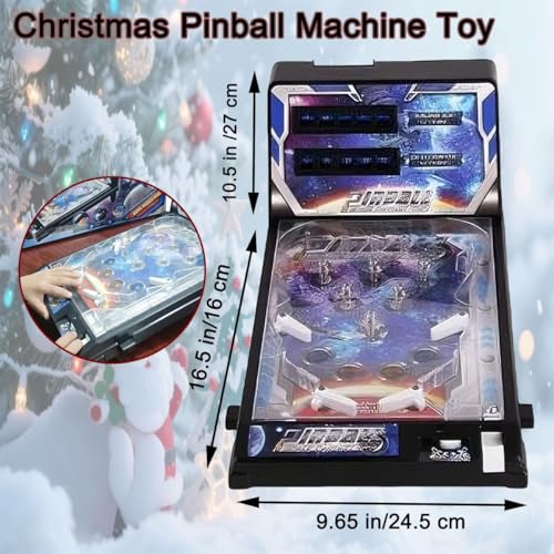Birthdays Arcade Electronic Pinball Machine, Mini Pinball Game Toy, Retro Tabletop Pinball Machine Kit for Home Party Gift, Action and Reflex Game with Lights