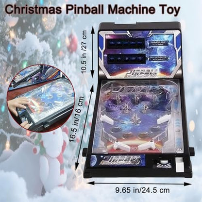 Birthdays Arcade Electronic Pinball Machine, Mini Pinball Game Toy, Retro Tabletop Pinball Machine Kit for Home Party Gift, Action and Reflex Game with Lights