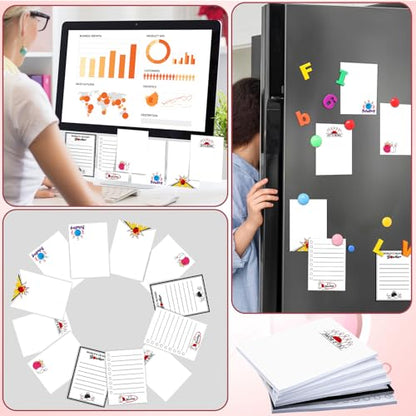 Ctosree 12 Pcs Bowling Gifts Sticky Notes Memo Pads for Bowling Party Favors Decorations Lined Sticky Notes for Daily Use Game Reminders Office Reward Supplies - style: Bowling
