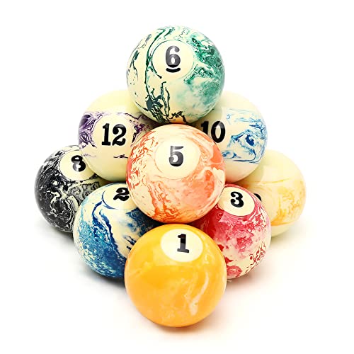 CUPPA Professional Pool Balls/Billiard Balls Set, Complete 16 Balls for Pool Tables - color: Flower Ball