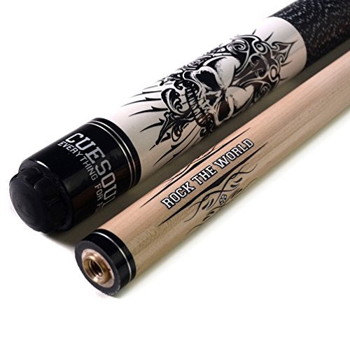 CUESOUL 58 inch 1/2 Maple Pool Cue Stick Kit-Rockin Series - color: G407, size: 21oz