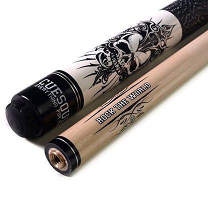 CUESOUL 58 inch 1/2 Maple Pool Cue Stick Kit-Rockin Series - color: G407, size: 21oz