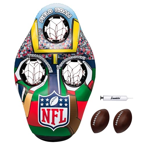 Franklin Sports Inflatable Target Toss Game - Kids Mini Throwing Game Set - Portable Indoor + Outdoor Toy Target - style: Football