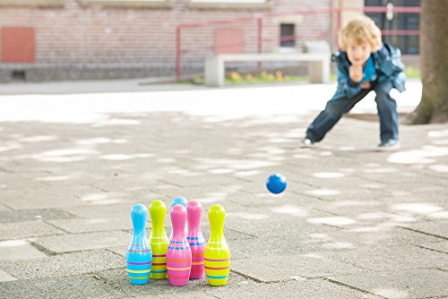 BS Toys Skittles Junior Wooden Bowling Game for Kids Ages 3 & Up