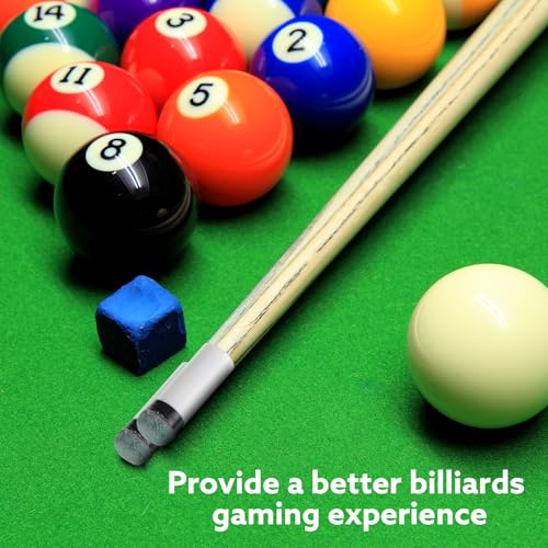 Pimoys 20 Sets Billiard Cues Tips Replacement Kit with White Pool Cue Stick Ferrules, Screw On Pool Cue Tips Pool Stick Tips, 12mm(Blue)
