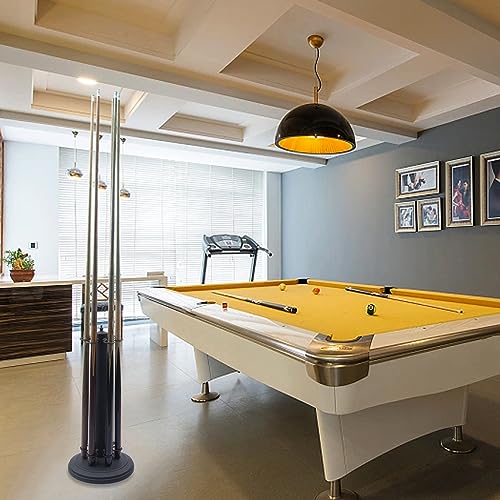 Pool Stick Holder, Pool Cue Rack, Pool Cue Holder Floor Stand, Stand Style Metal Billiard Cue Racks, Holds 6 Pool Cue Sticks