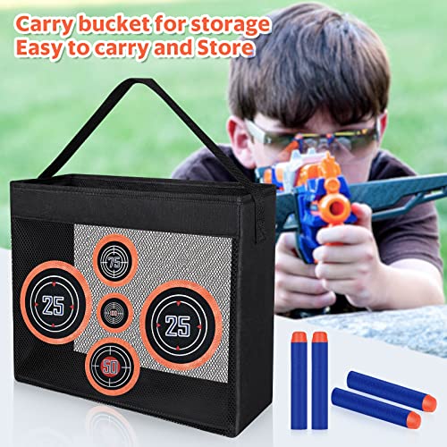 Pokiiulk Refill Darts Bullets Fit for Nerf Guns, 1000 Pcs Foam Darts Fit for Nerf Party with Portable Shooting Practice Target Mesh Bag - color: 1000 Mixed & Target