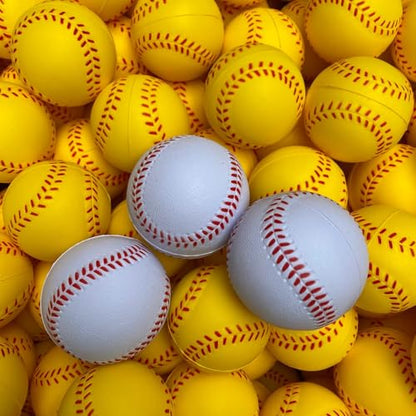 Soft Foam Baseballs Practice Training Ball for Beginners Squeeze Ball Safe Throwing Catching Batting - color: 4 White Foam Baseballs