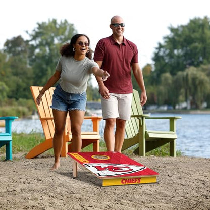 YouTheFan NFL 2’ x 3’ Wood Cornhole Game with Logo Bags