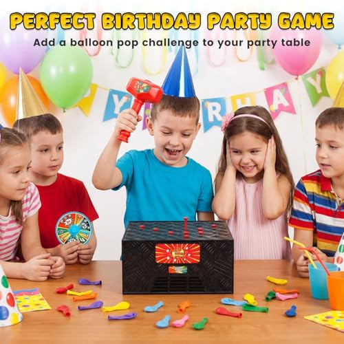 LovesTown Balloon Pop Game, Blast Box Board Games for Family Night Juegos De Mesa Birthday Gifts Party Supplies for Adults and Kids