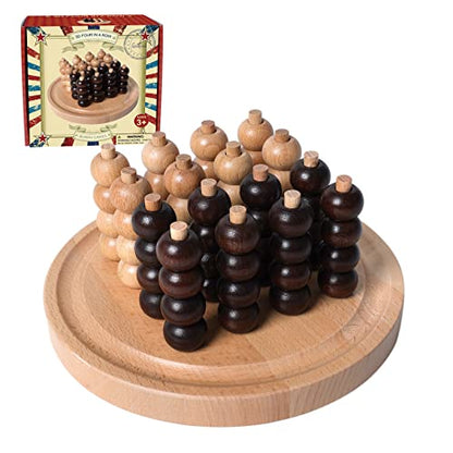 GOTHINK Portable 3D Wooden Four in a Row Board Games for Adults & Kids- 4 in a Row Game Set with Birch Chess for Family Night Games Birthday & Holiday Party Toy Gifts - Challenge Your Mind - style: Four in a Row Game
