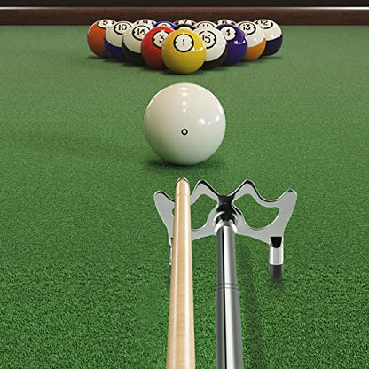 Skylety Retractable Pool Bridge Stick, Billiards Cue Bridge with Metal Head, Screw Thread Removable Head, Billiards Cue Accessory for Pool Table