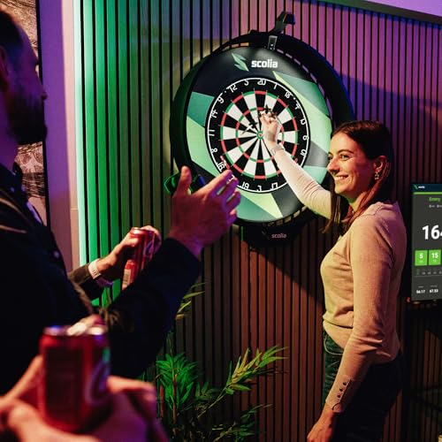 Scolia Automatic Darts Scoring Systems for Steel Tip Darts: Play Games & Tournaments Online or in-Person with Reliable Automated Chalking & Calling - style: Home-V2